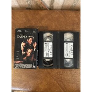 Casino VHS, 1996 2-Tape Set Movie Robert De Niro Joe Pesci Sharon Stone